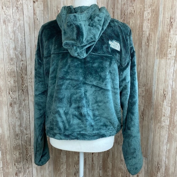 The North Face Osito Quarter‎ Zip Cropped Hoodie Balsam Green Size XXL - Picture 10 of 16